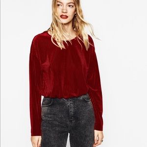 Zara velvet top